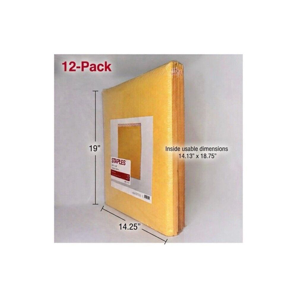 12-Pack Extra Large Kraft Bubble Mailers (#7)